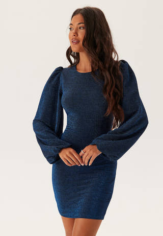 Puff Sleeve Sparkling Dress