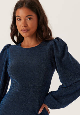 Puff Sleeve Sparkling Dress