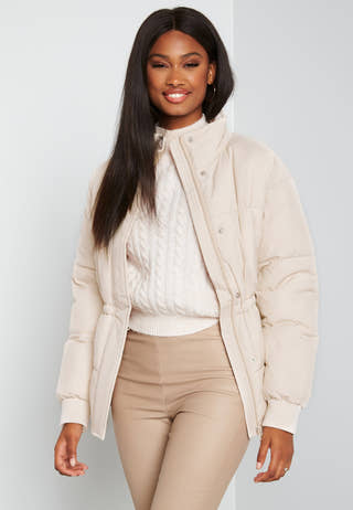 Rahima Drawstring Waist Puffer Jacket