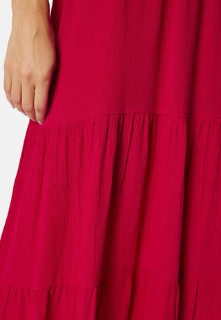 Puff Sleeve Viscose Dress