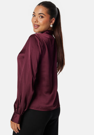 Button Satin Blouse