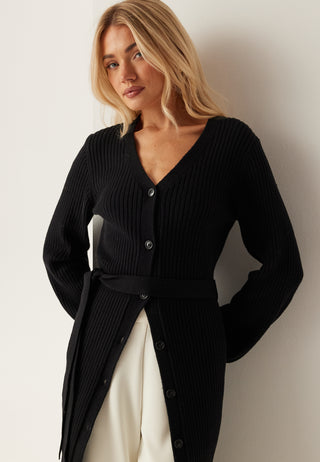 Rib Knitted Cardigan Dress