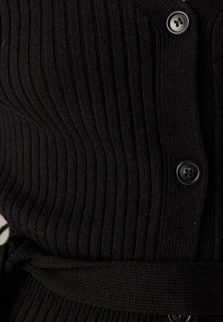 Rib Knitted Cardigan Dress