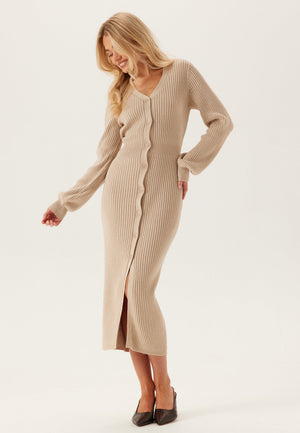 Rib Knitted Cardigan Dress