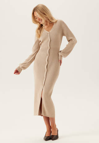 Rib Knitted Cardigan Dress