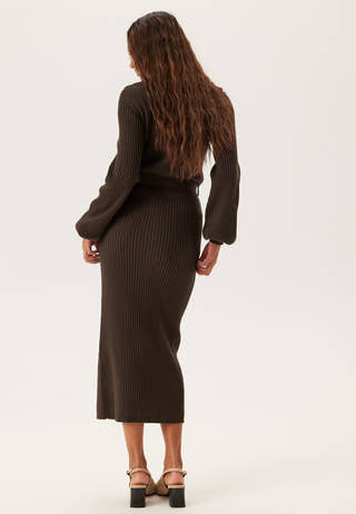 Rib Knitted Cardigan Dress