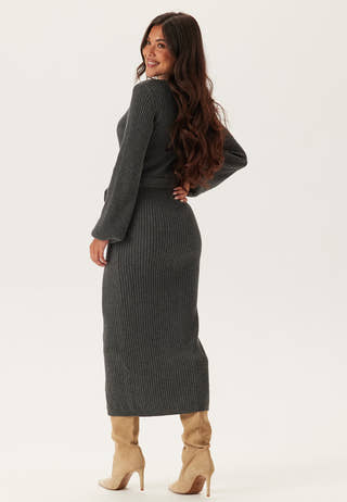 Rib Knitted Cardigan Dress
