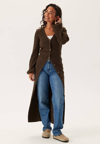 Rib Knitted Cardigan Dress