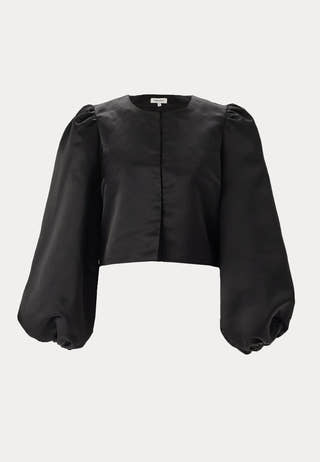 Round Neck Puff Sleeve Blouse
