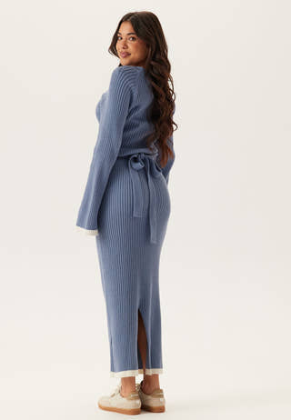 Round Neck Rib Knitted Maxi Dress