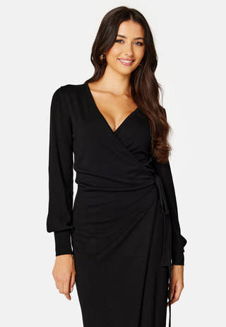 Ryann knitted wrap dress
