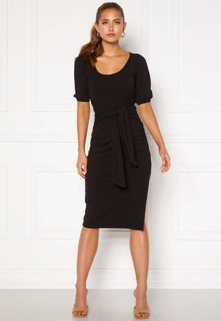 Rylee front tie rib dress