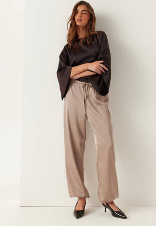 Satin Balloon Trousers