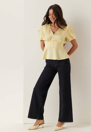 bubbleroom-satin-short-sleeve-blouse-yellow_3_1