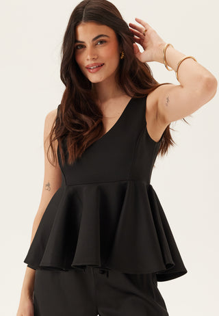 Scuba Peplum Top