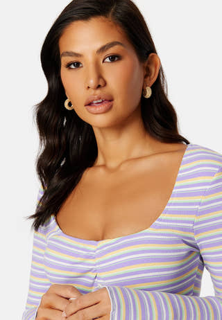 Selda ls striped top