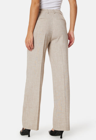 High Waist Melange Suit Pants