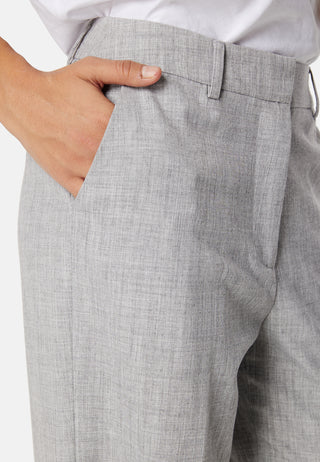 High Waist Melange Suit Pants