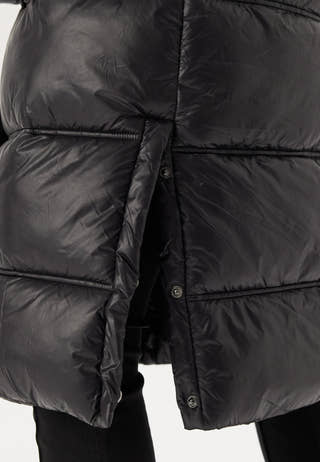 Semi Shiny Long Padded Jacket