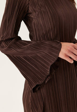 Short Pleated Frill Dress