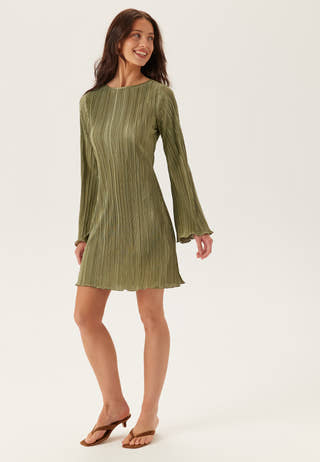 Short Pleated Frill Dress