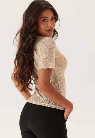 Short Sleeve Lace Top