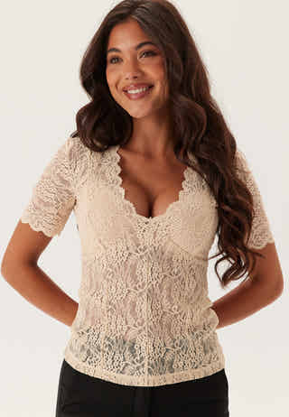 Short Sleeve Lace Top