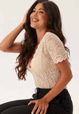 Short Sleeve Lace Top