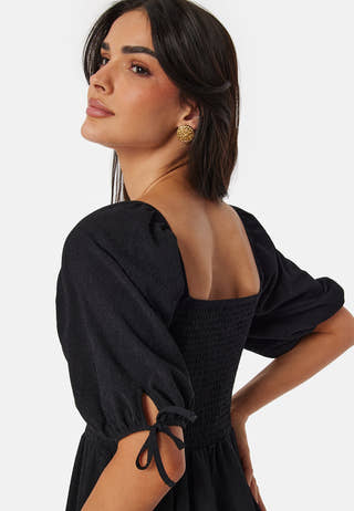 Short Sleeve Smock Dress