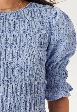 Short Sleeve Smock Dress