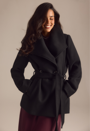 Short Wool Blend Coat