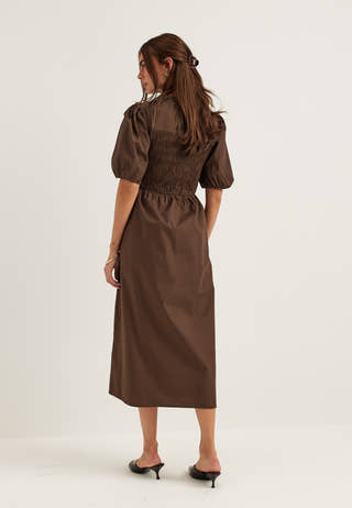 Smock Short Sleeve Cotton Dress