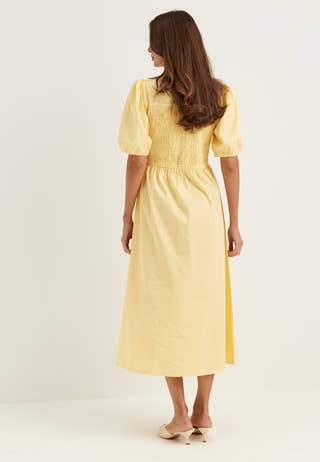 Smock Short Sleeve Cotton Dress