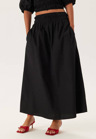 Smock Waist Maxi Skirt