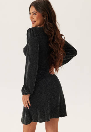 Sparkling Puff Sleeve Dress