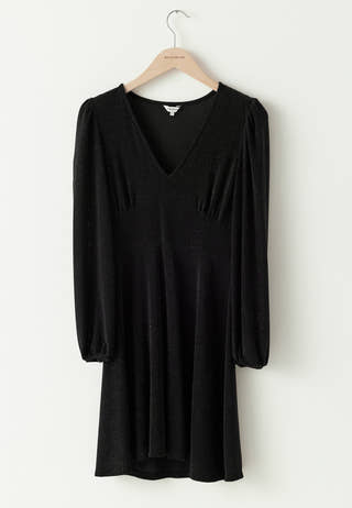 Sparkling Puff Sleeve Dress