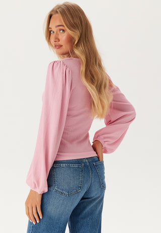 Square Neck Balloon Sleeve Top