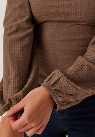 Square Neck Balloon Sleeve Top