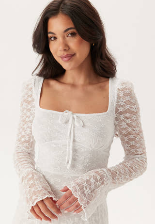 Square Neck Lace Dress