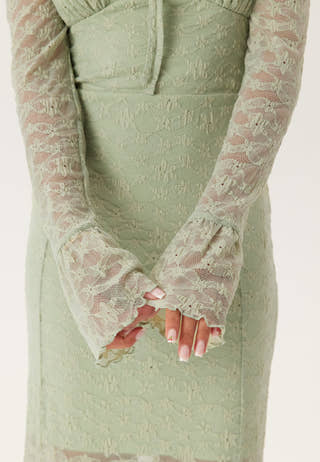 Square Neck Lace Dress