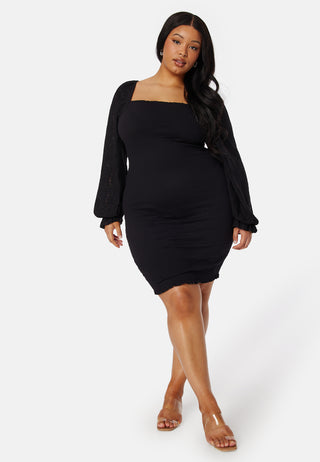 Square Neck Smock Dress