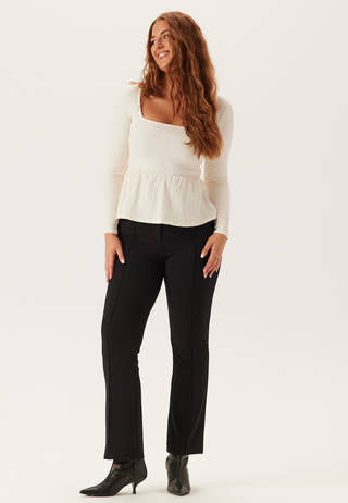 Square Neck Peplum Top