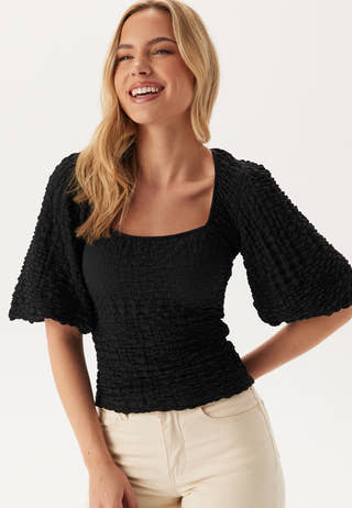 Square Neck Volume Sleeve Top