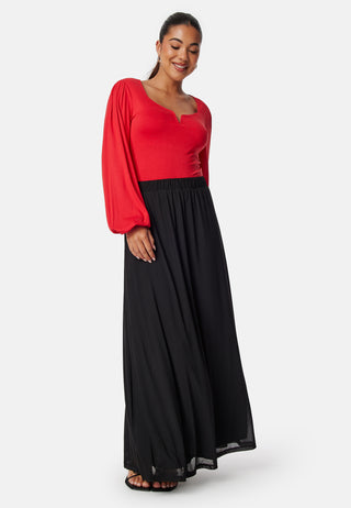 Square V-neck Long Sleeve Puff Top