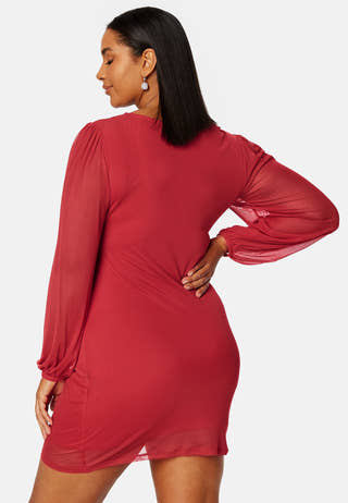 Stella ruched mesh dress