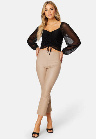 Stella ruched mesh top