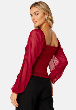 Stella ruched mesh top