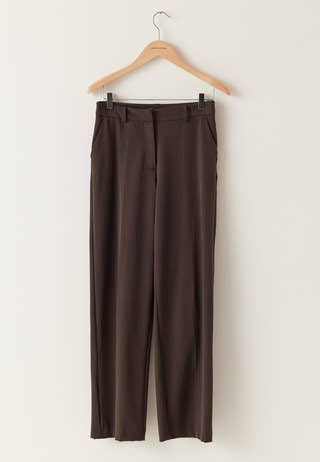 Straight High Waist Suit Trousers