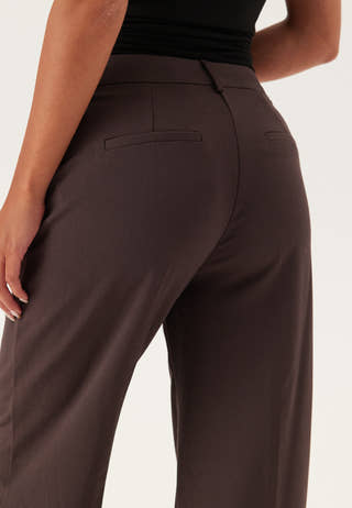 Straight High Waist Suit Trousers