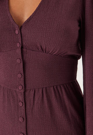 Structure Button Midi Dress